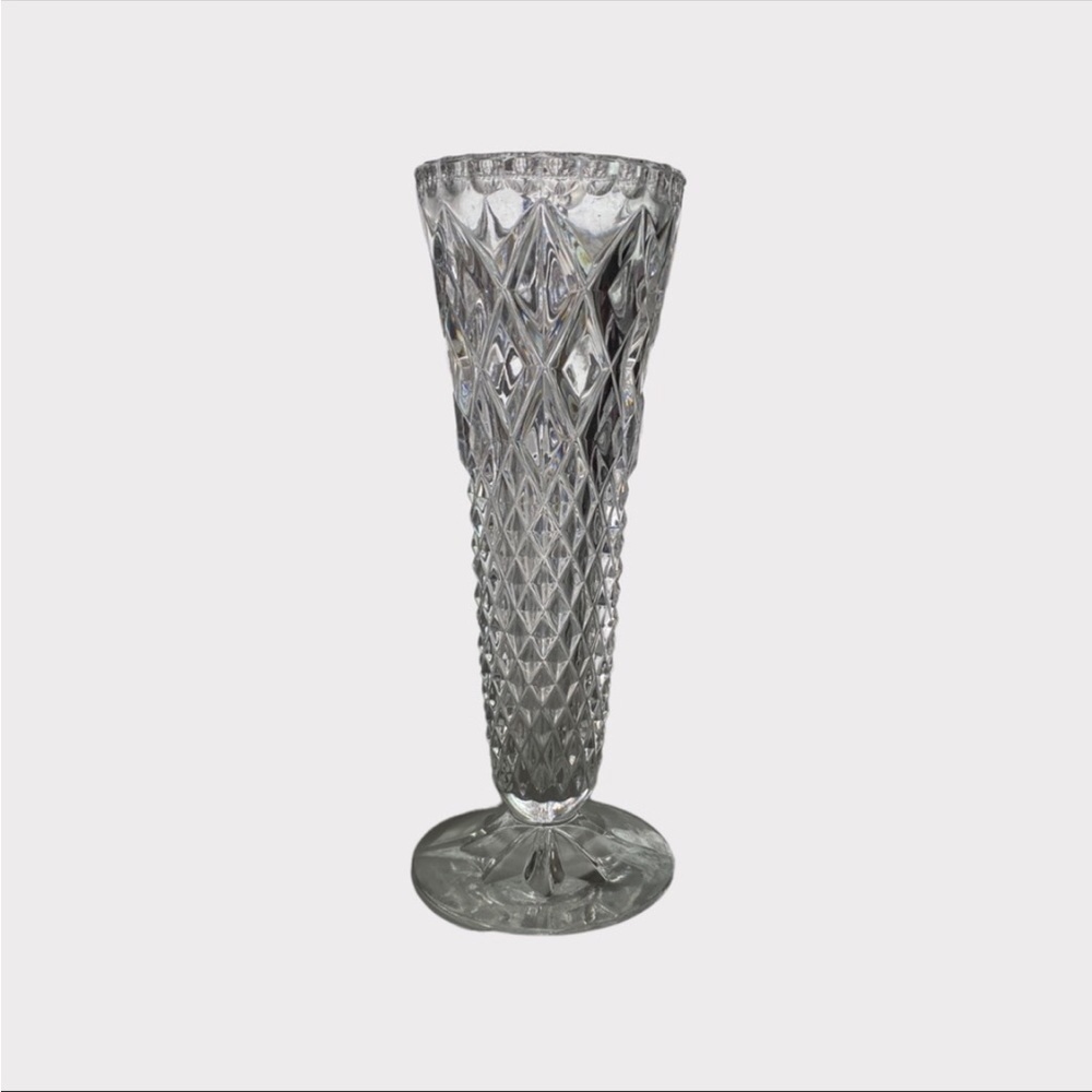 VINTAGE | Tall Crystal Bud Vase #3